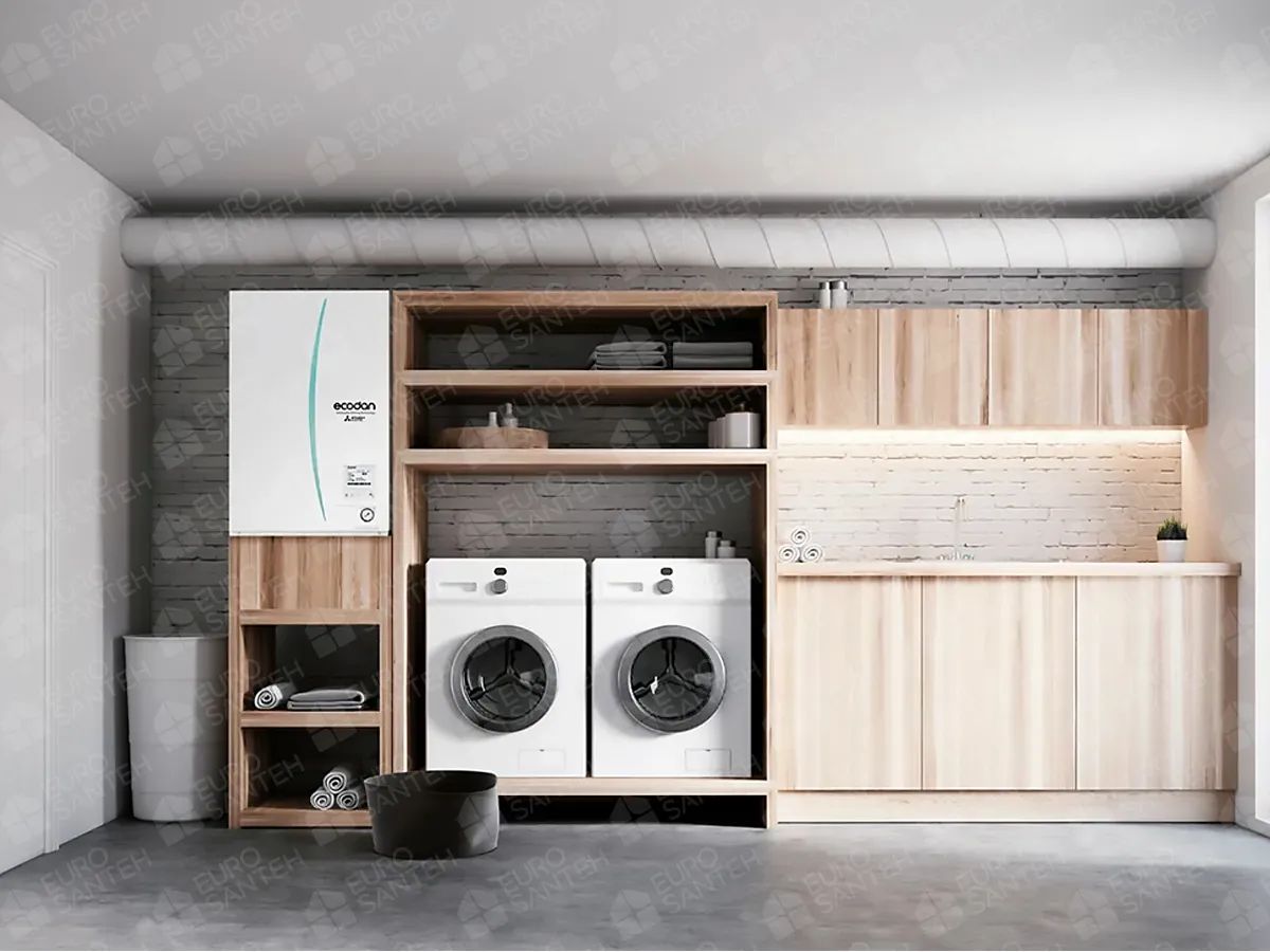 Heat pump indoor unit Mitsubishi Electric Ecodan ERSF-VM6E, in the interior