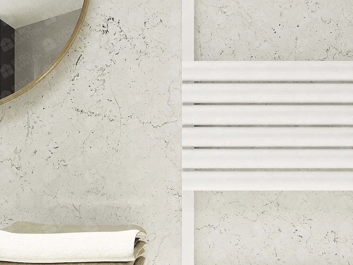 LOJIMAX RUBY collection designer towel warmer, close-up view