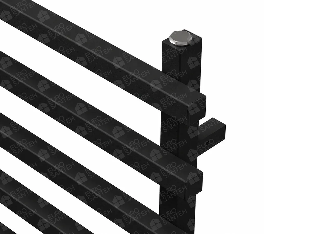 Uscător de prosoape de design CARISA, colecția BARON L, 800x500 mm, NEGRU