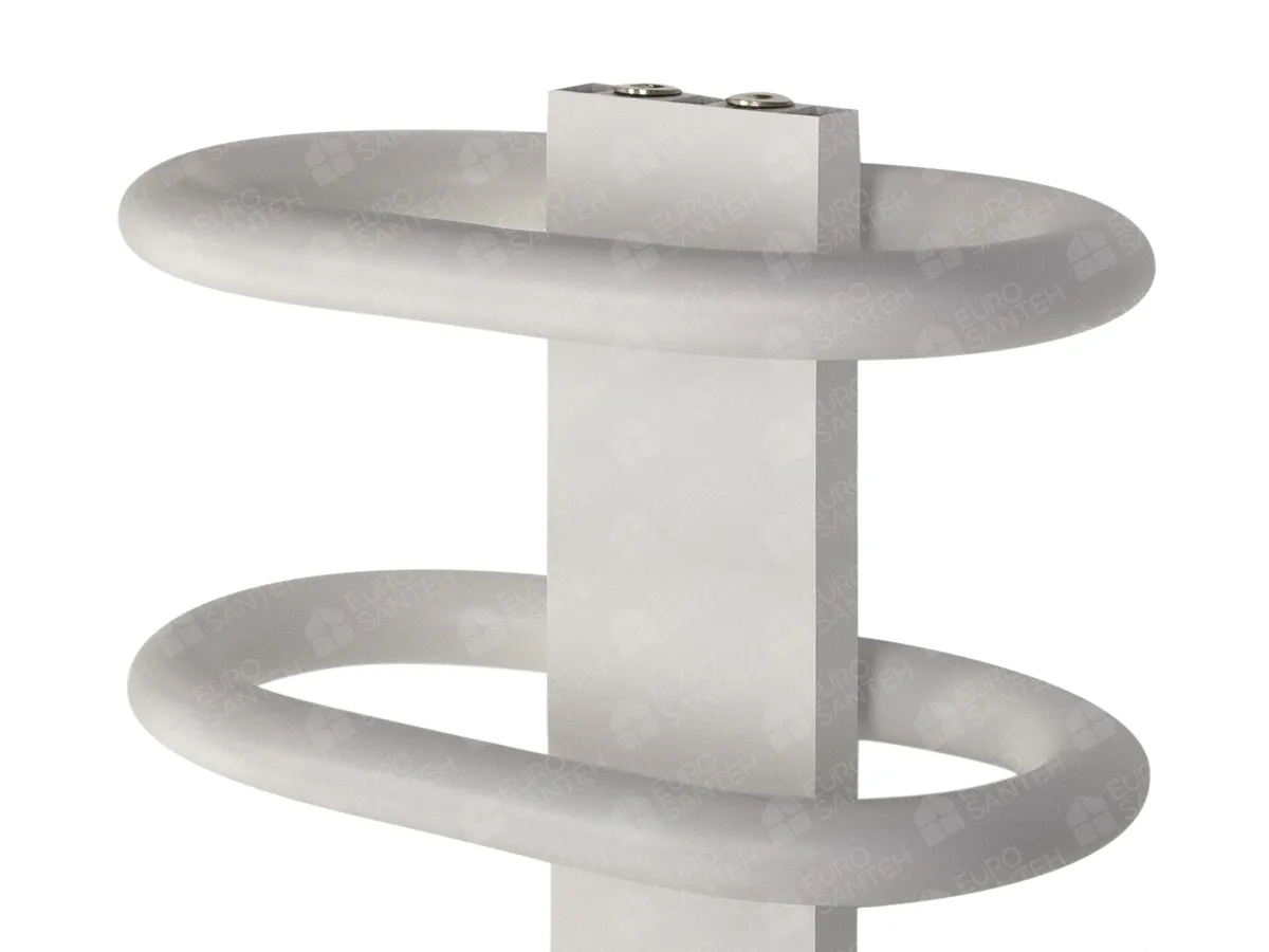 LOJIMAX designer towel warmer, TEOS collection, close-up view