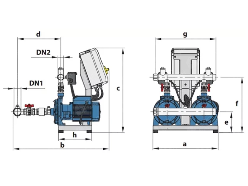 Automatic pressure maintenance station CB2-2CP32-210A Avv. Dir.