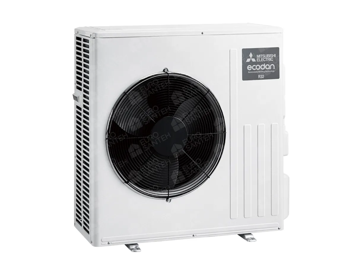 Heat pump outdoor unit Mitsubishi Electric Ecodan Eco Inverter SUZ-SWM60VA2, side view