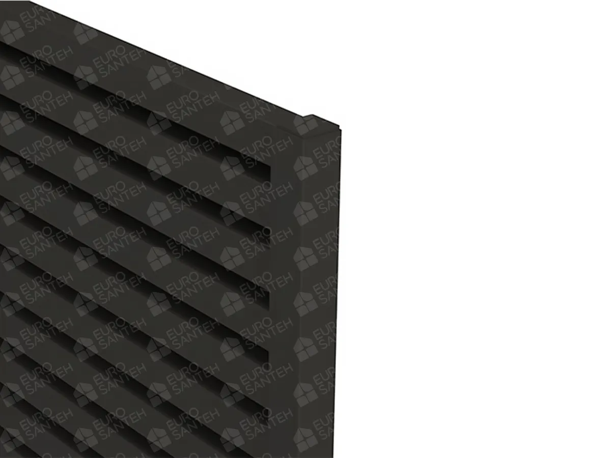 Designer radiators LOJIMAX, collection TRIO HRZ, black matte