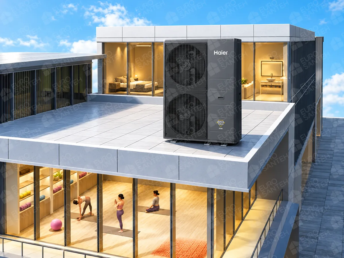 Тепловой насос Haier SUPER AQUA Flexi R290, 40 кВт, 3ф, AW40NMYGHA
