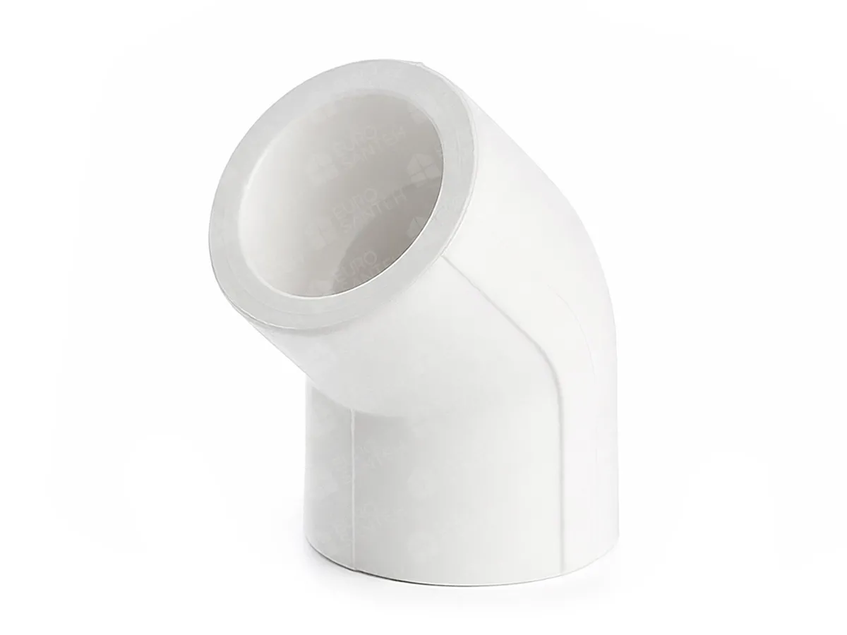 Polypropylene corner (PPR) 45° d.50, front view