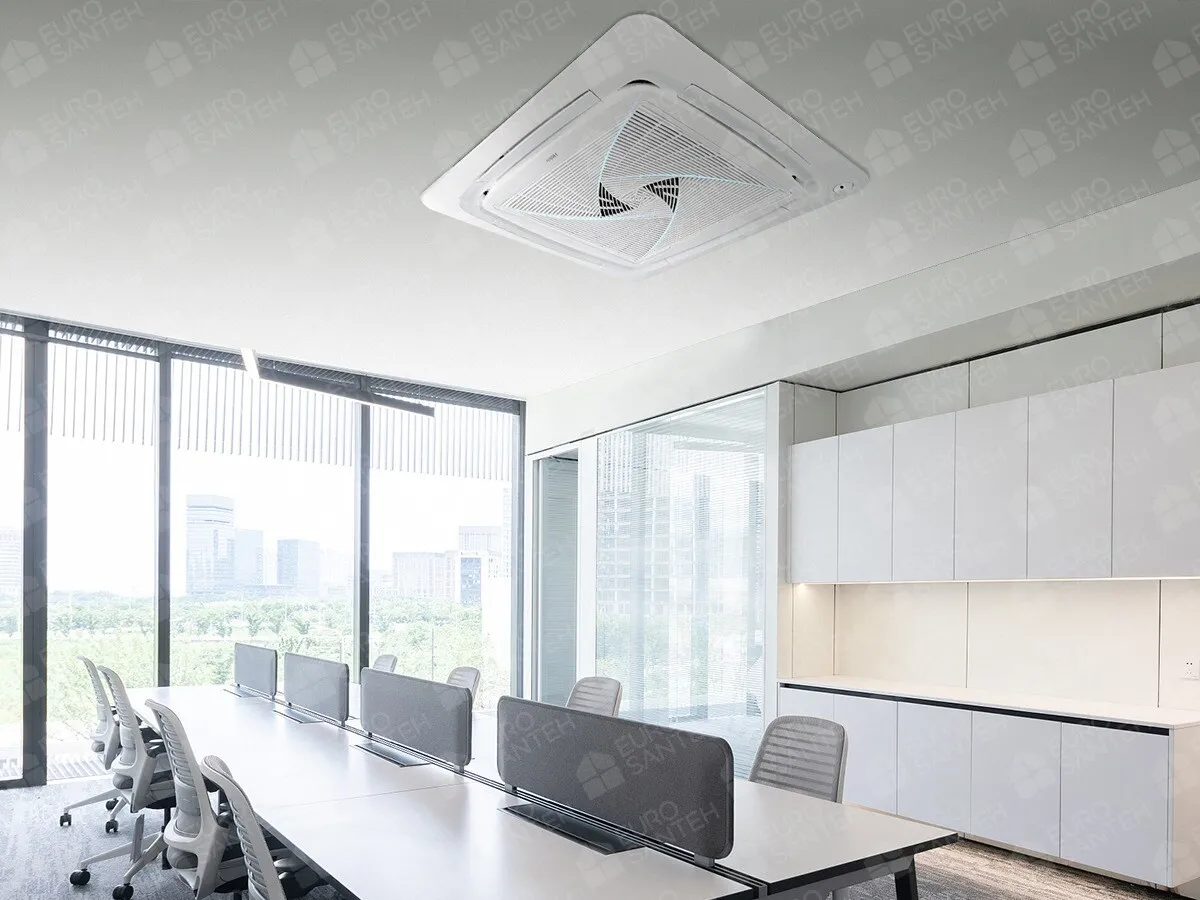 Image of the indoor unit of the cassette type with circular air flow HAIER  on the ceiling