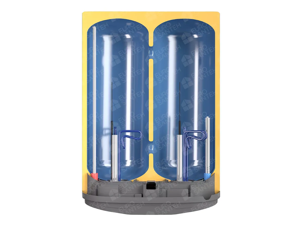 Бойлер электрический Haier ES100V-FE3W, 100 л, плоский, вид изнутри 