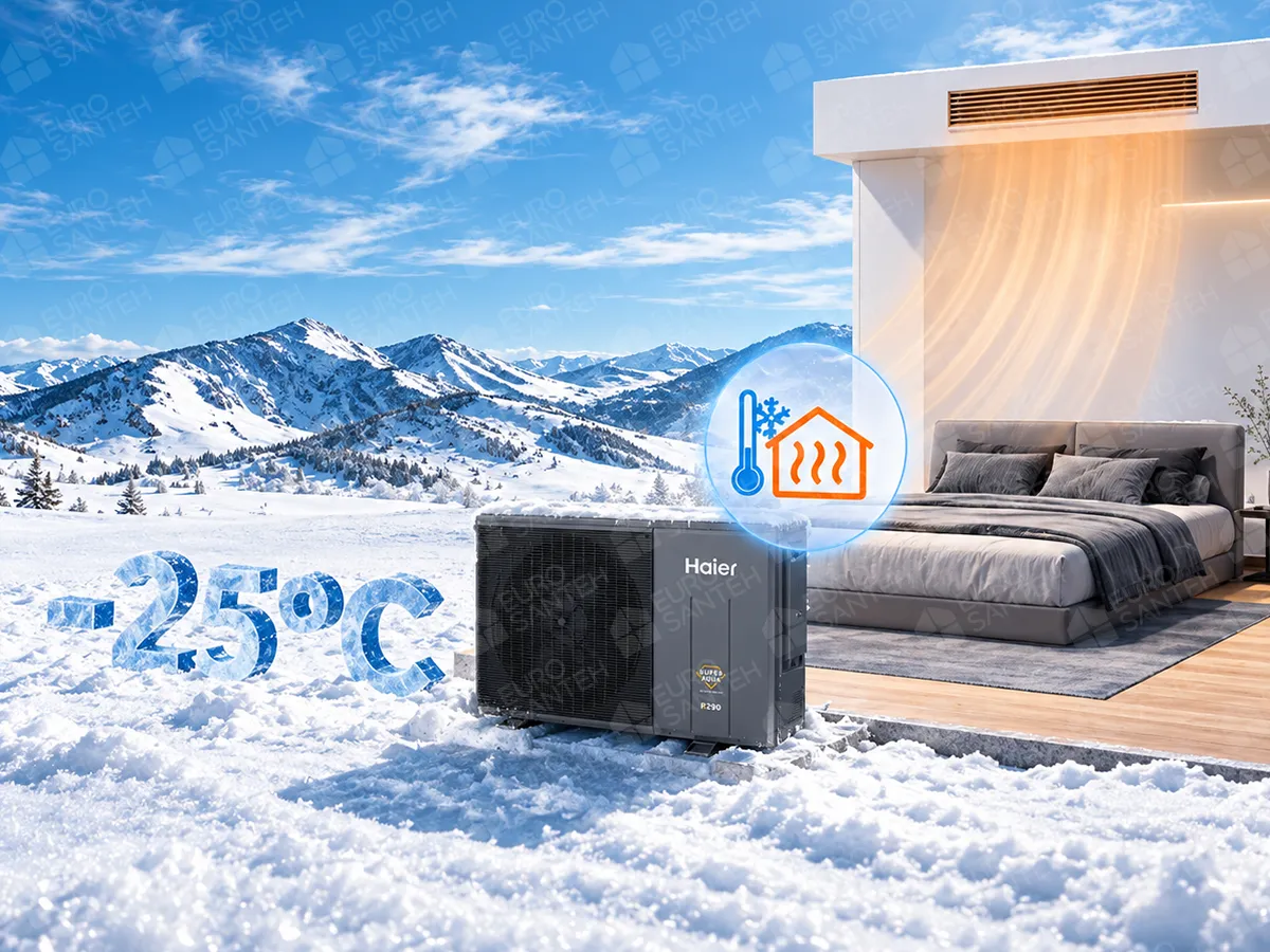 Обогрев при низких температурах Haier SUPER AQUA Monobloc GT R290 AW16NMXGHA