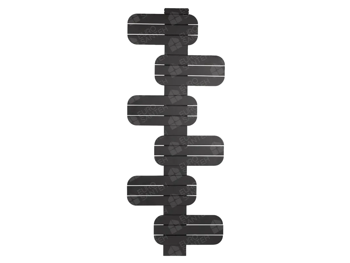 LOJIMAX designer towel warmer, BAMITO collection, front view 