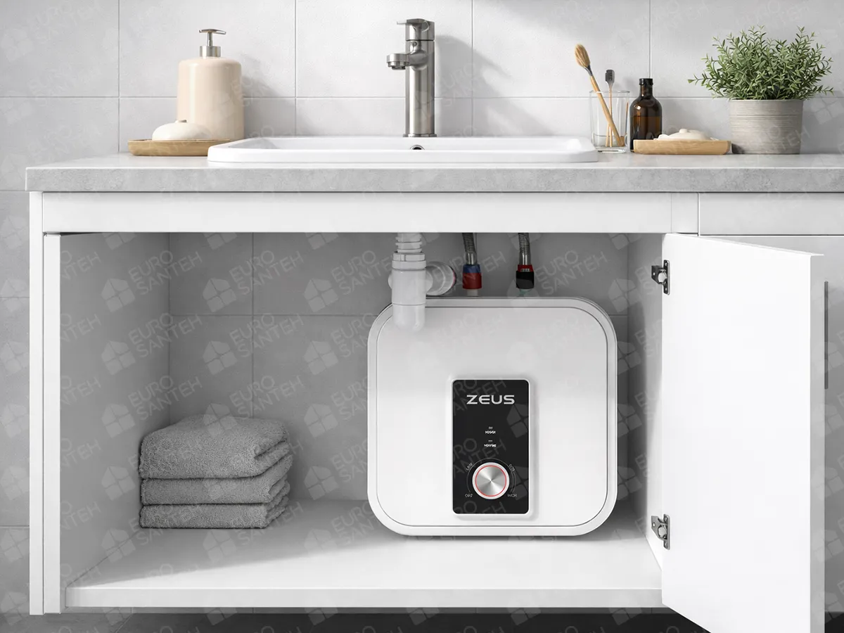 Electric water heater ZEUS MINI 10 L, under-sink, in the interior