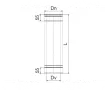 Teava L-1000 mm (inox 430/304) izolata pentru cos de fum CORAX Ø 220-300 mm (inox 430/304) 