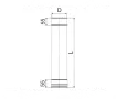 Teava L-250 mm pentru cos de fum CORAX Ø 150 mm (inox 304) 