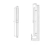 Uscător electric de prosoape de design CARISA, colecția VESTA S, 1200x70 mm, ALB