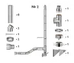 Kit complet coș de fum INOX izolat AISI 304, Ø180–250 mm, lungime 5 m, pentru cazane 30–50 kW (Varianta №2)