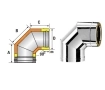 Угол дымоходный утепленный 90° SOLINOX d.180-230 (inox 304/304)