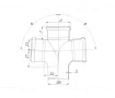 Low leakage polypropylene (PPR) branch 90 degrees d.50 x d.40 x d.50