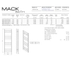 Uscator de prosoape design aluminiu Carisa MACK B 1145x500 Negru