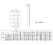 Dimensiunile uscătorului de prosoape decorativ LOJIMAX ALBATROS STYLE