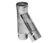 Teu 45° ne izolat pentru cos de fum FERRUM d.115 mm (inox 430/0,5 mm)