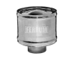 Terminal conic cu palarie si protectie vantului FERRUM d.115 mm (inox 430/0,5 mm)