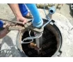 Installation of a submersible pump to a depth of up to 120 meters