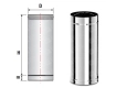 Труба дымоходная 500 мм SOLINOX d.150 (inox 316L)