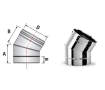 30 ° angle for SOLINOX chimney d.150 (304 stainless steel)