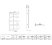 Dimensions of the LOJIMAX CARETTA designer towel warmer