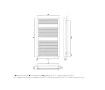 Towel dryer/bathroom radiator design GORGIEL RECTA ARE 140/55