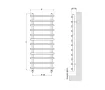 Uscător de prosoape de design CARISA, colecția BARON L, 800x500 mm, NEGRU