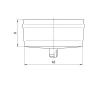 130 mm FERRUM condensate collector plug (430 / 0.5 mm stainless steel)