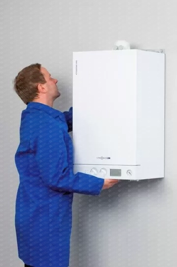 Standard installation of a single-circuit gas boiler with a capacity of 33-50 kW