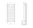 Uscător de prosoape de design CARISA, colecția LARA L, 800x485 mm, LEMON
