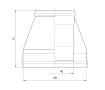 Terminal conic FERRUM d.115-200 mm (inox 430/0,5 mm)