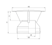 Terminal conic cu palarie FERRUM d.115-200 mm (inox 430/0,5 mm)