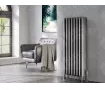 FLOOR STANDING ALUMINUM RADIATOR GRANDE LUX высота 800 мм. ширина 1220 мм. черный мат