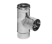 90 ° non-insulated tee for FERRUM chimney 150 mm (430 / 0.5 mm stainless steel)