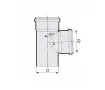 Sewer tee made of polypropylene (PPR) 90 degrees d.75 x d.75 x d.75