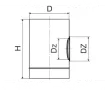 Revizie de conductă CORAX d.180 mm (inox 304)