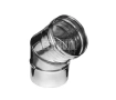 45 ° non-insulated elbow for FERRUM chimney d.130 mm (stainless steel 430 / 0.5 mm)