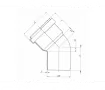 Sewer angle made of polypropylene (PPR) d.32 45 degrees