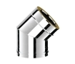 45 ° insulated angle for SOLINOX chimney d.200-250 (316L / 304 stainless steel)