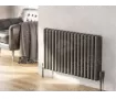 Designer radiator LOJIMAX, collection  CAST height 800 mm. width 1840 mm. black mat