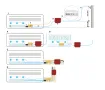 Variante de scheme de instalare pentru o pompă pentru evacuarea condensului de sub sistemul split Easy-Flow 15 L