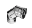 90 ° non-insulated elbow for FERRUM chimney d.150 mm (430 / 0.5 mm stainless steel)