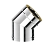 45 ° insulated angle for SOLINOX chimney d.200-250 (stainless steel 304/304)