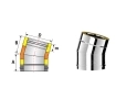 Угол дымоходный утепленный 15° SOLINOX d.180-230 (inox 304/304)