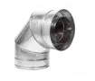 Unghi 90° izolat pentru cos de fum CORAX Ø 200-280 mm (inox 430/304)