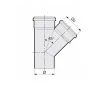 Тройник канализационный из полипропилена (PPR) 45 градусов d.40 x d.40 x d.40  