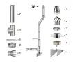 Kit complet coș de fum INOX izolat AISI 304, Ø200–280 mm, lungime 5 m, pentru cazane 50–70 kW (Varianta №4)